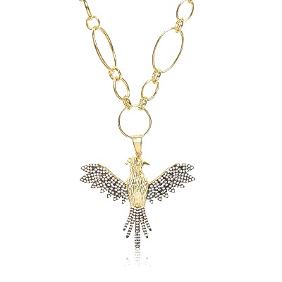 Anka Kuşu Kolye-Gold Renk - by Eda Çetin