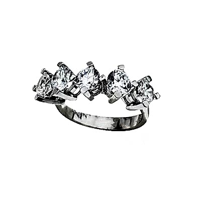 Beş Taş Yüzük - 5mm - by Eda Çetin