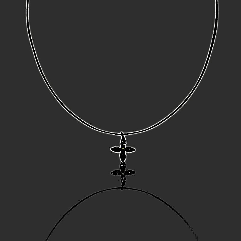 14 K Altın Markiz Hayalet Kolye - by Eda Çetin