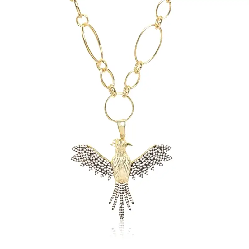 Anka Kuşu Kolye-Gold Renk - 1