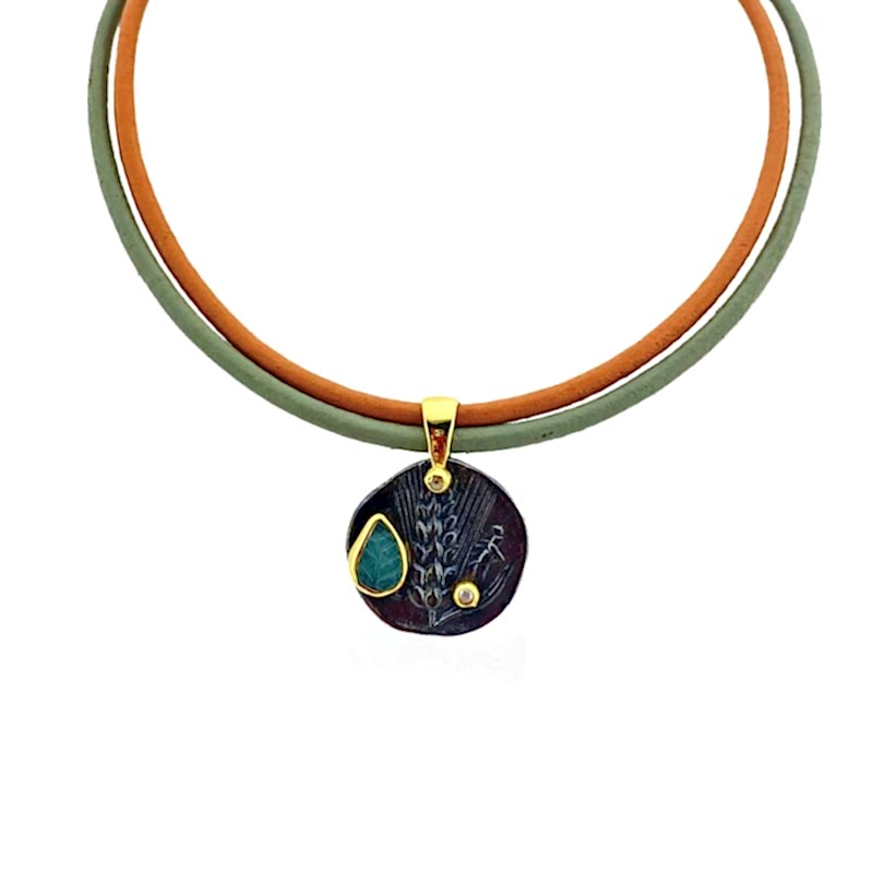 Antik Para Deri Kolye - by Eda Çetin