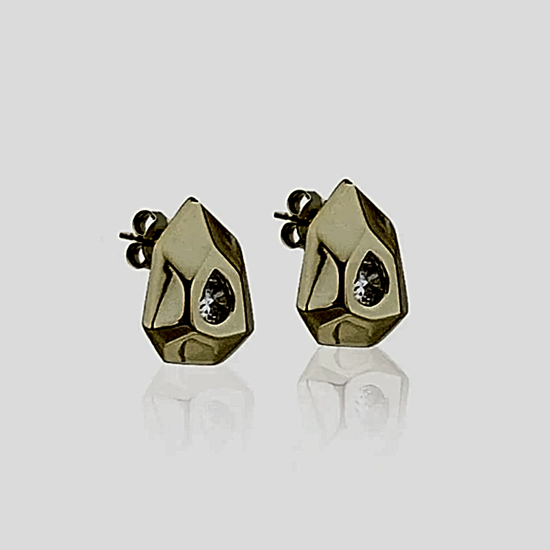 Asimetrik Köşeli Mini Küpe - 2