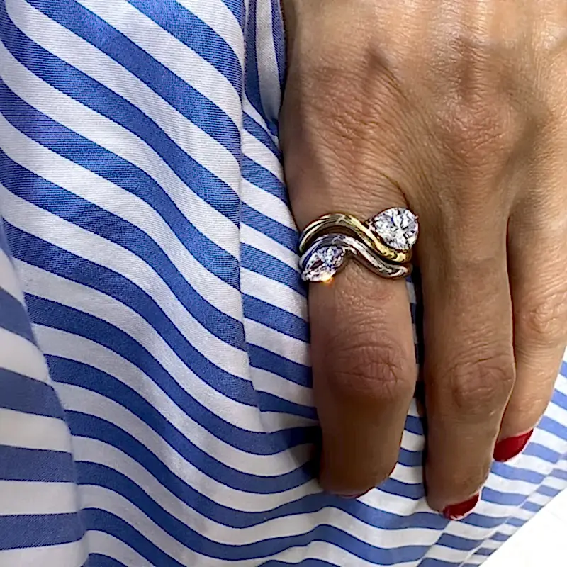 Damla Kesim Dalgalı Yüzük - 1