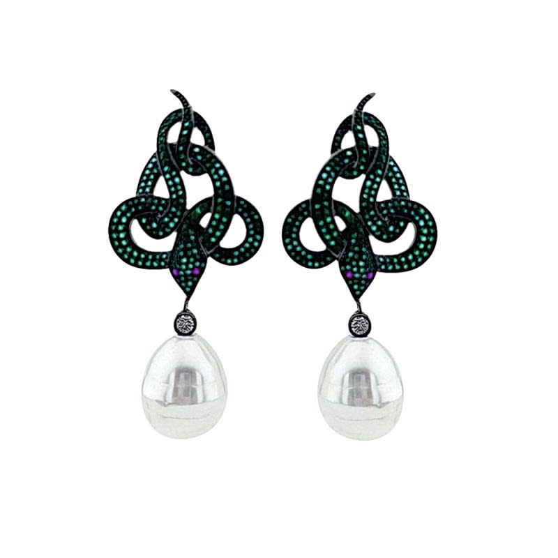 Dora Snake Koleksiyon Küpe - by Eda Çetin