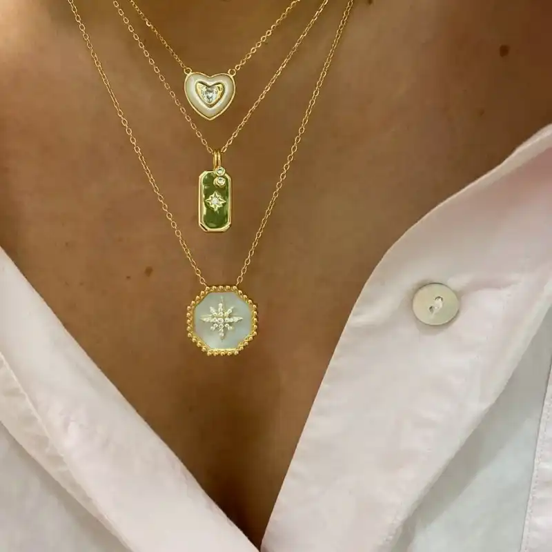 Espino Taş Detaylı Kolye - 2