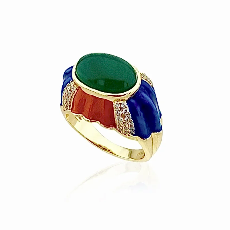 Grazia Renkli Mineli Yüzük - 2