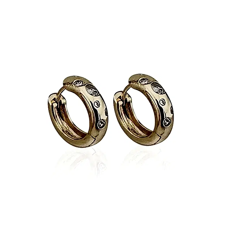 Grazia Taşlı Halka Küpe - 2