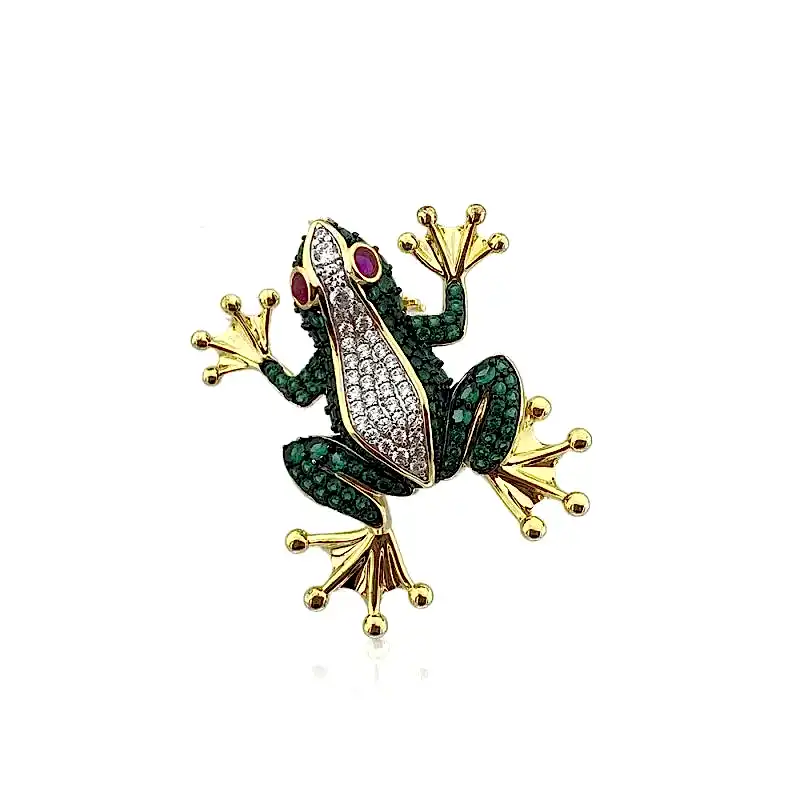 Green Frog Broş - 1
