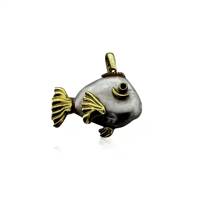 İncili Balık Kolye Ucu - 1