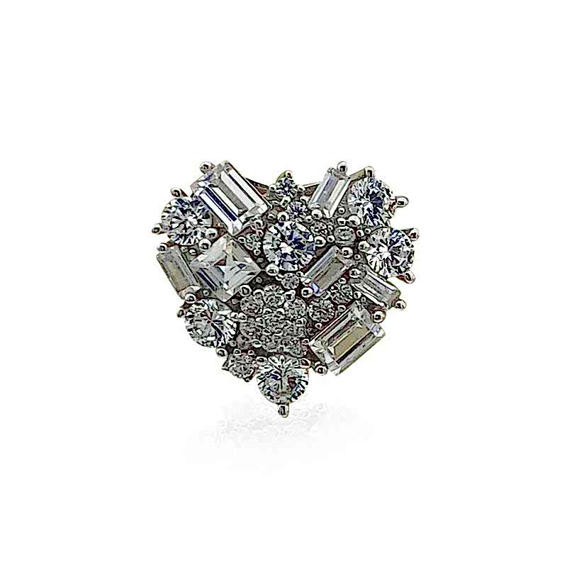 Kırık Baget Kalp Kolye Ucu - by Eda Çetin