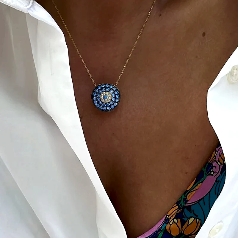 Minos Nazar Boncuğu Kolye - Açık Mavi - 2