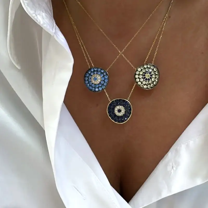 Minos Nazar Boncuğu Kolye - Açık Mavi - 3