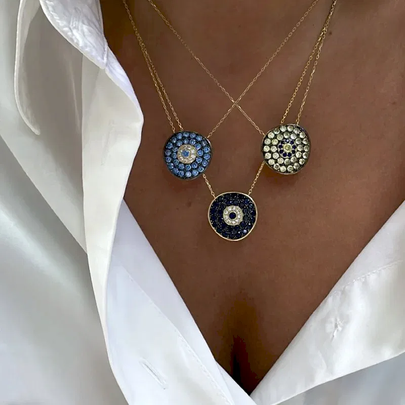 Minos Nazar Boncuğu Kolye - Şampanya - 3