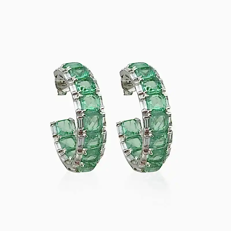 Nil Yeşili Halka Küpe - 2