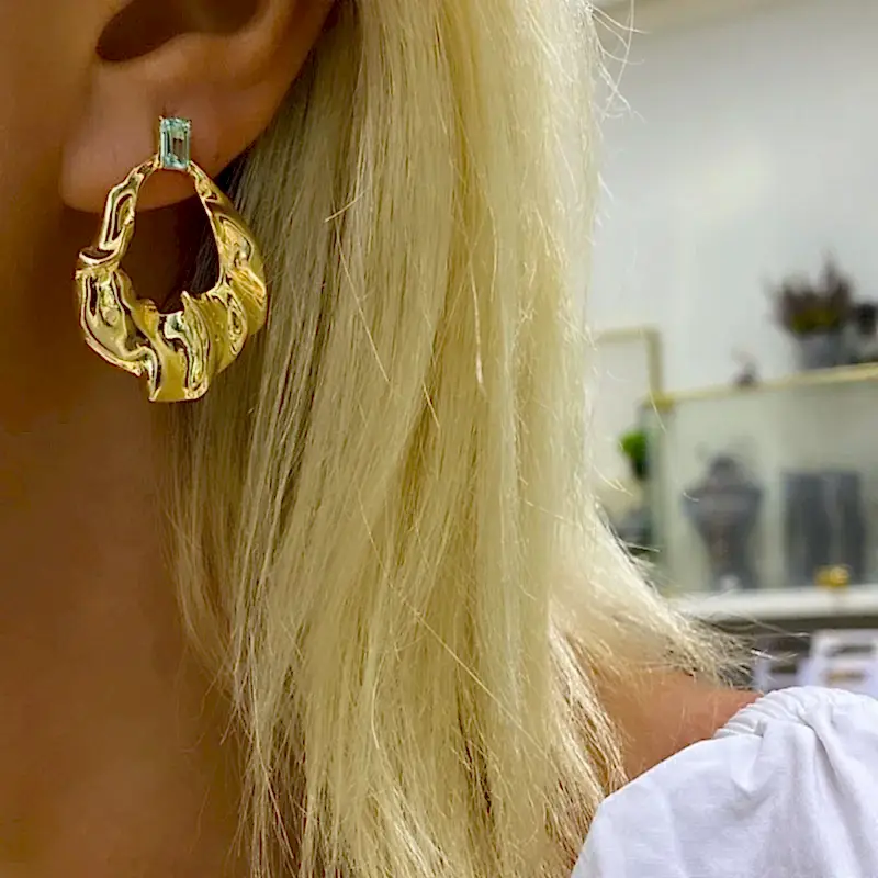 Nil Yeşili Mili Koleksiyon Küpe - 2