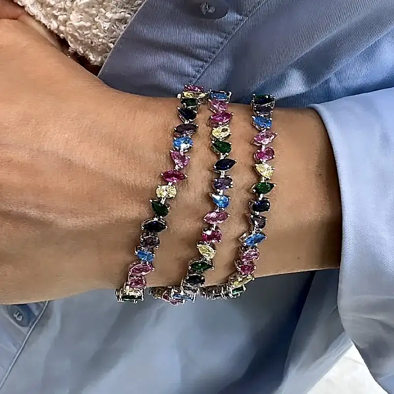 Renkli Asimetrik Su Yolu Bileklik - 2