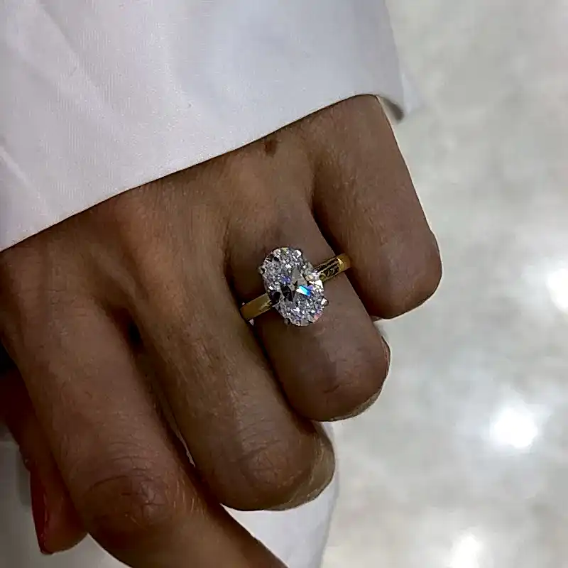 Royal Cut Oval Kesim Yüzük - Büyük Boy - 1