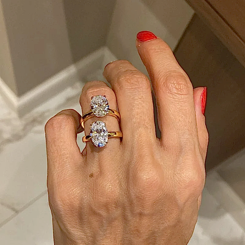 Royal Cut Oval Kesim Yüzük - Büyük Boy - 3