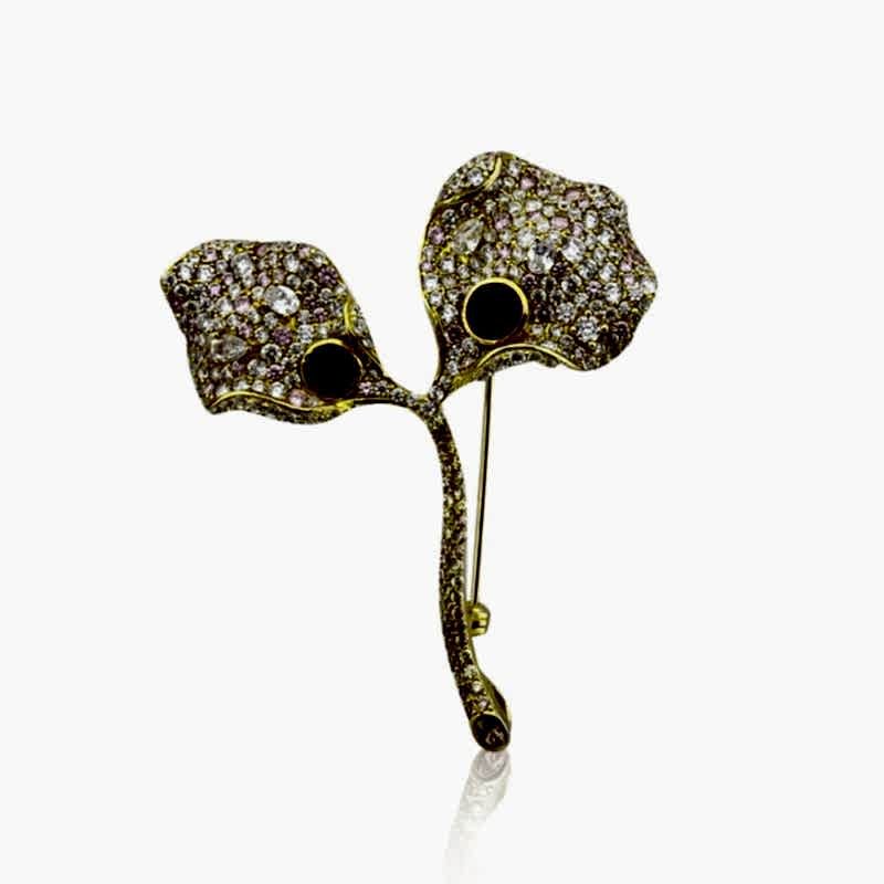 Ruby Orkide Broş - by Eda Çetin