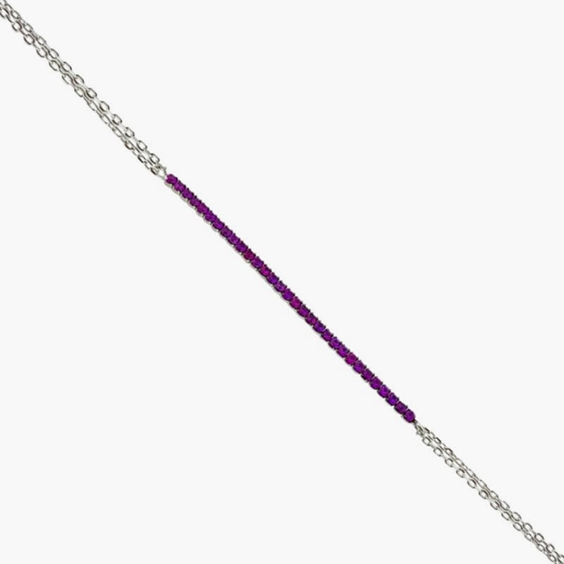 Ruby Şerit İtalyan Bileklik - by Eda Çetin