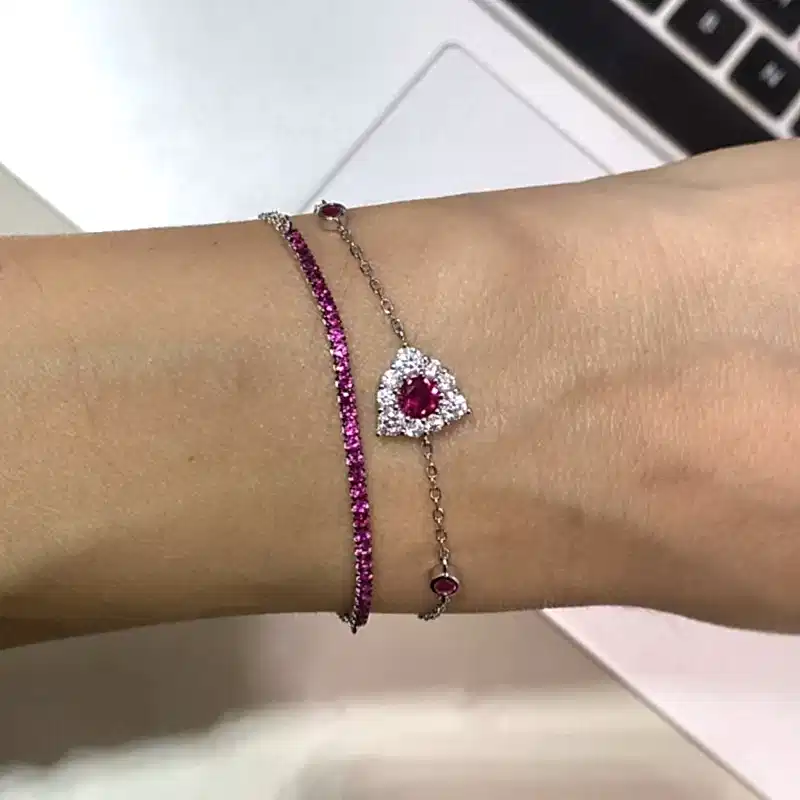 Ruby Şerit İtalyan Bileklik - 2