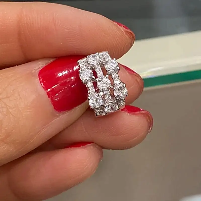 Sagra Taşlı Mini Halka Küpe - 2