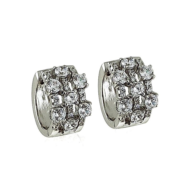 Sagra Taşlı Mini Halka Küpe - by Eda Çetin