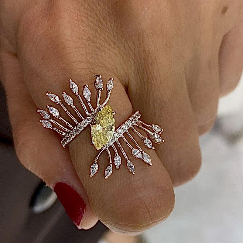 Şampanya Göz Yüzük - by Eda Çetin