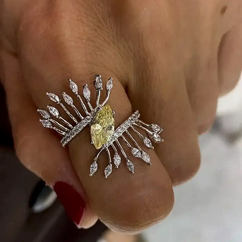 Şampanya Göz Yüzük - 1