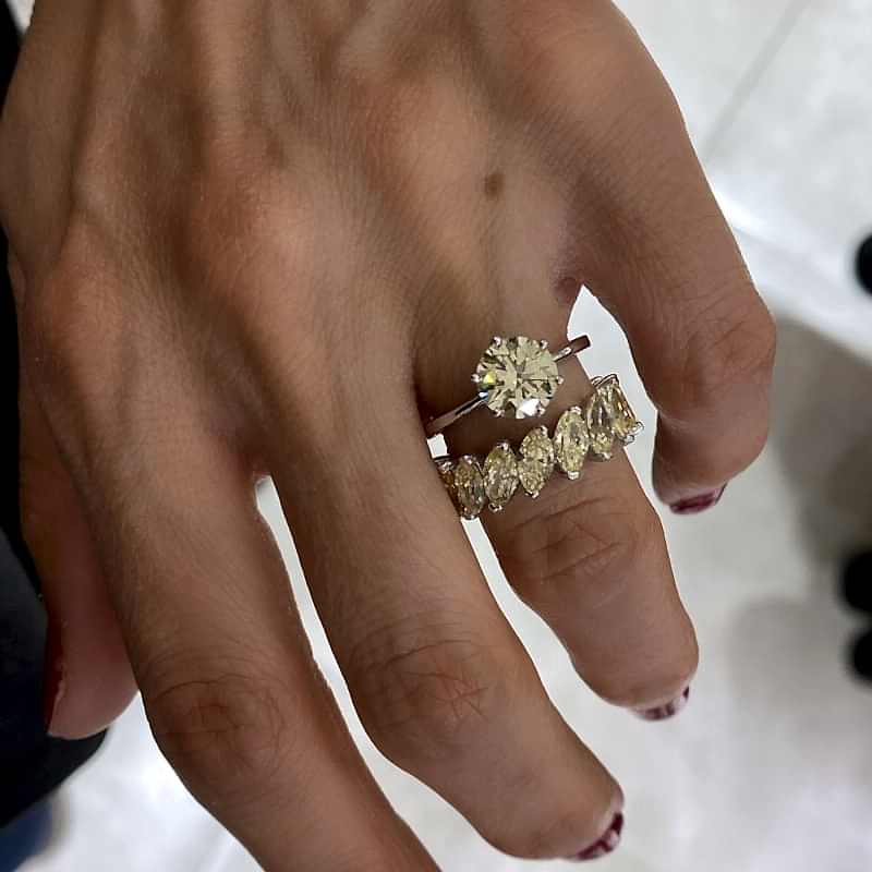 Şampanya Markiz Tamtur Yüzük - by Eda Çetin