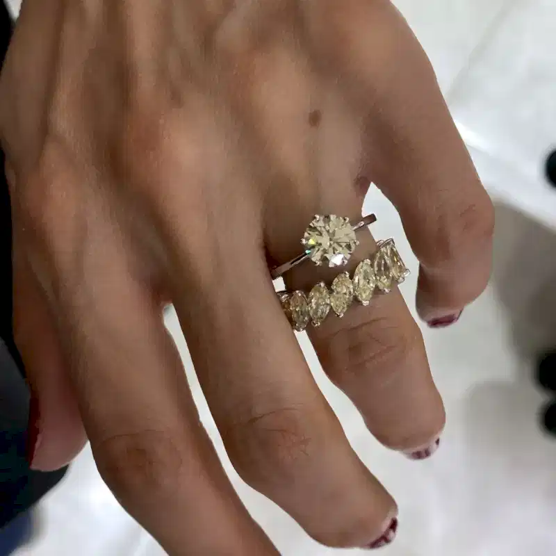 Şampanya Markiz Tamtur Yüzük - 3