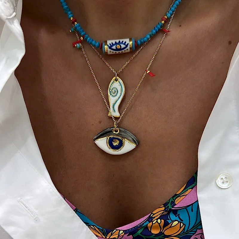 Seramik Göz Kolye - 2