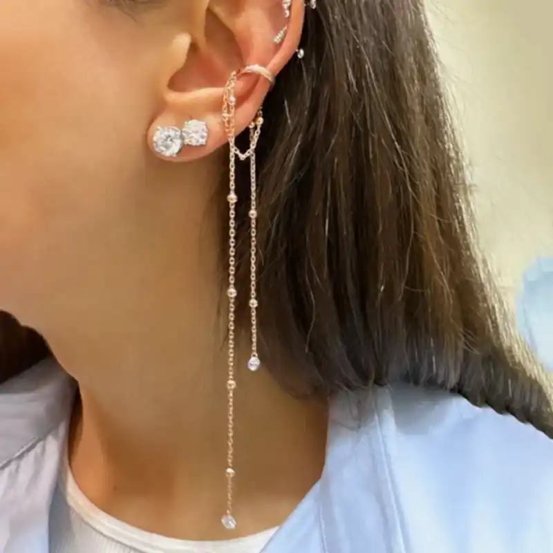 Topçuk Detaylı Kıkırdak Küpesi - 2