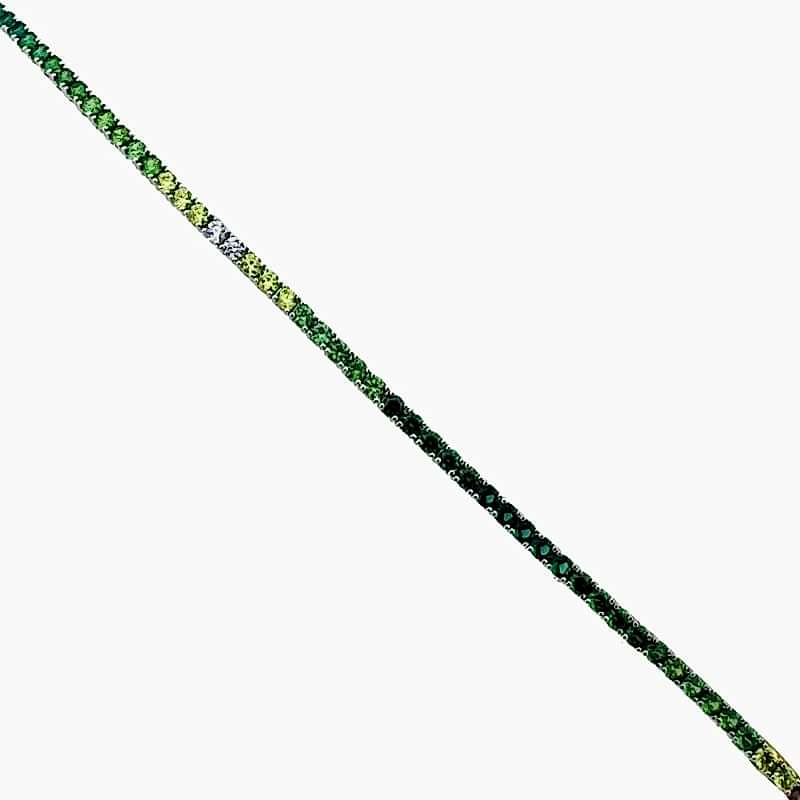 Yeşil Tonları Su Yolu Bileklik - 3 mm - by Eda Çetin