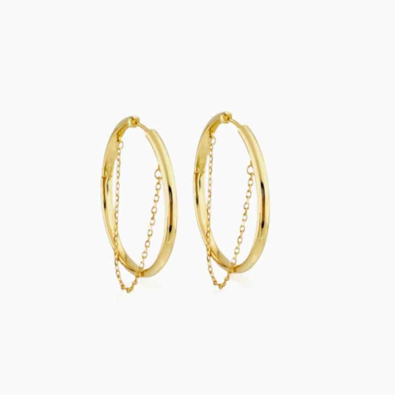 Zincirli Halka Küpe - by Eda Çetin