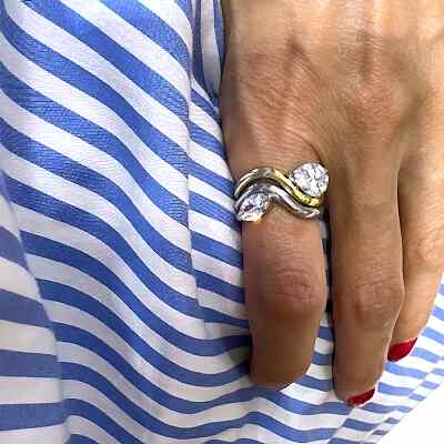 Damla Kesim Dalgalı Yüzük - by Eda Çetin