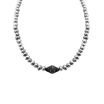 Elmas Detaylı İnci Kolye - by Eda Çetin