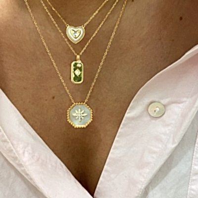 Espino Taş Detaylı Kolye - by Eda Çetin