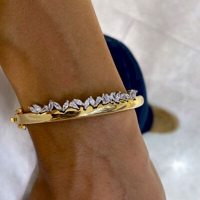 Fey Taşlı Plakalı Bileklik - by Eda Çetin