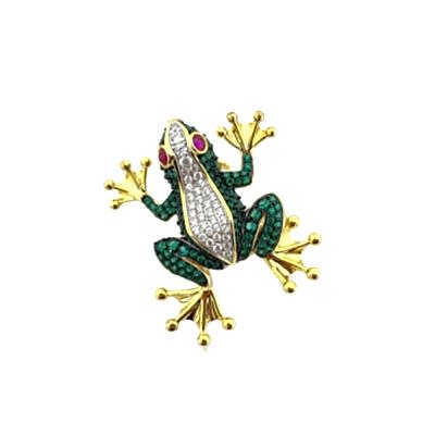 Green Frog Broş - by Eda Çetin