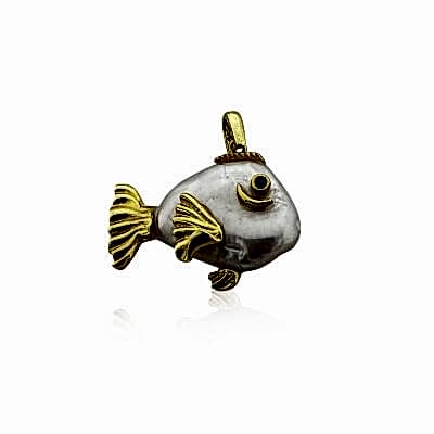 İncili Balık Kolye Ucu - by Eda Çetin