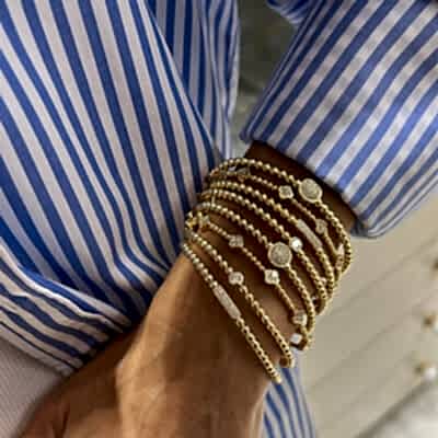 İtalyan Glamour Bileklik - Yuvarlak - by Eda Çetin