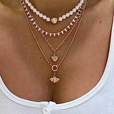 İtalyan Kilitli Zincir - 40 cm - by Eda Çetin