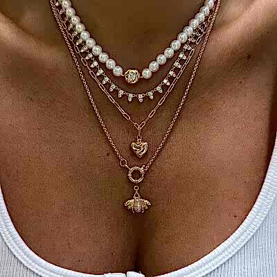 İtalyan Kilitli Zincir - 60 cm - by Eda Çetin