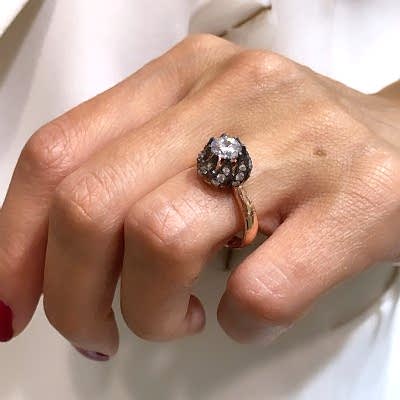 Kaz Ayağı Elmas Montür Yüzük - by Eda Çetin