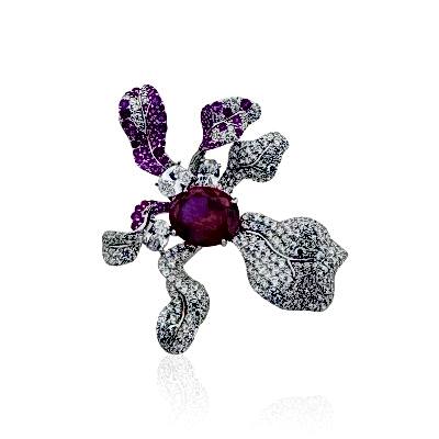 Majestic Ruby Dal Broş - by Eda Çetin