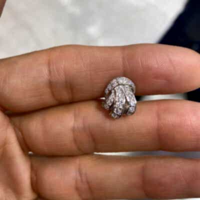 Pırlanta Montür Nostalji Küpe - by Eda Çetin