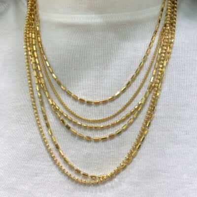 Pop Corn Zincir İnce Form - 50 cm - by Eda Çetin