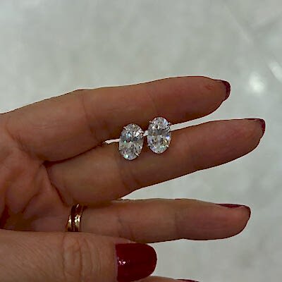 Royal Cut Oval Kesim Küpe - by Eda Çetin