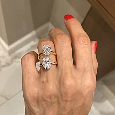 Royal Cut Oval Kesim Yüzük - Büyük Boy - by Eda Çetin